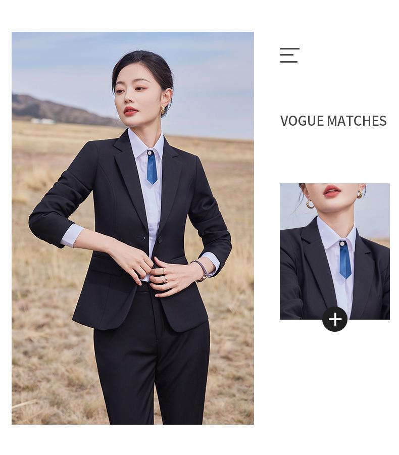 E198/Double Button Beadless Edge/Imitation Wool Thickened TR-460g Suit Set