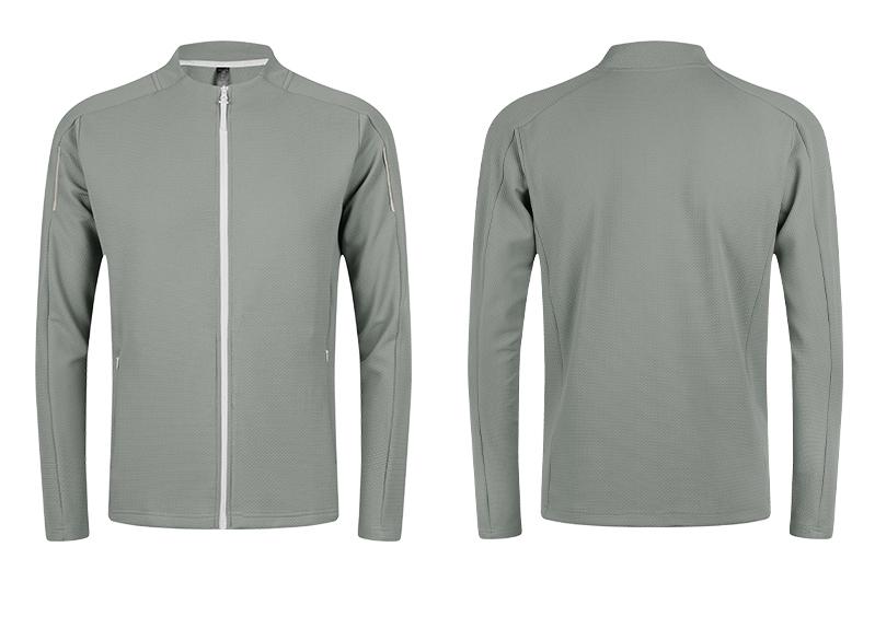 Y0128- Quick Drying Casual Sports Long Sleeved Jacket With Stand Up Collar For Men