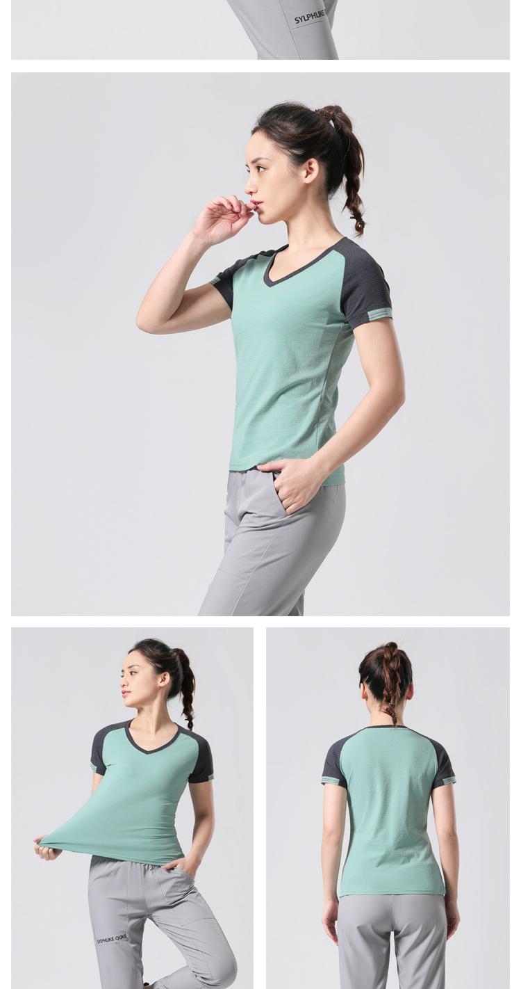 Womens T-6 T-shirt Sports Short Sleeve