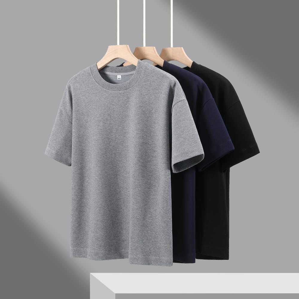 CX653 Heavy Shoulder T-shirt Short Sleeve Round Neck