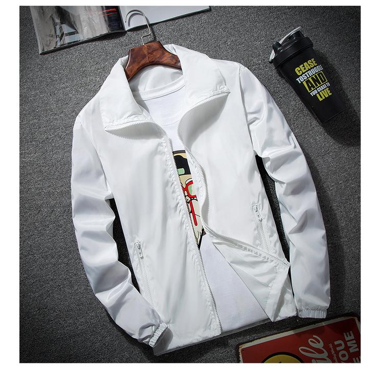 F1618 Stand Collar Single-layer Thin Spring And Autumn Windbreaker Windproof Jacket