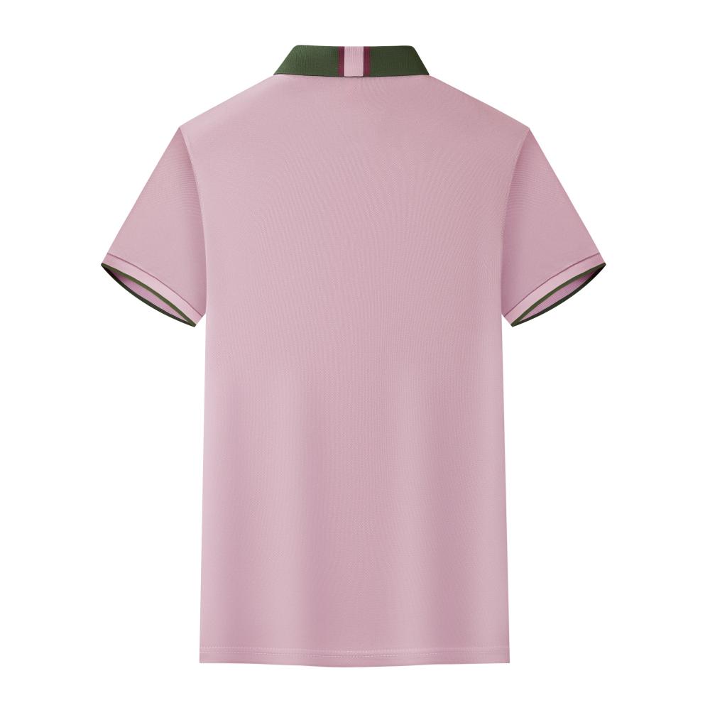 F6205-180g Color Blocking Splicing Shake Hand Internet Famous Polo Short Sleeved Round Neck