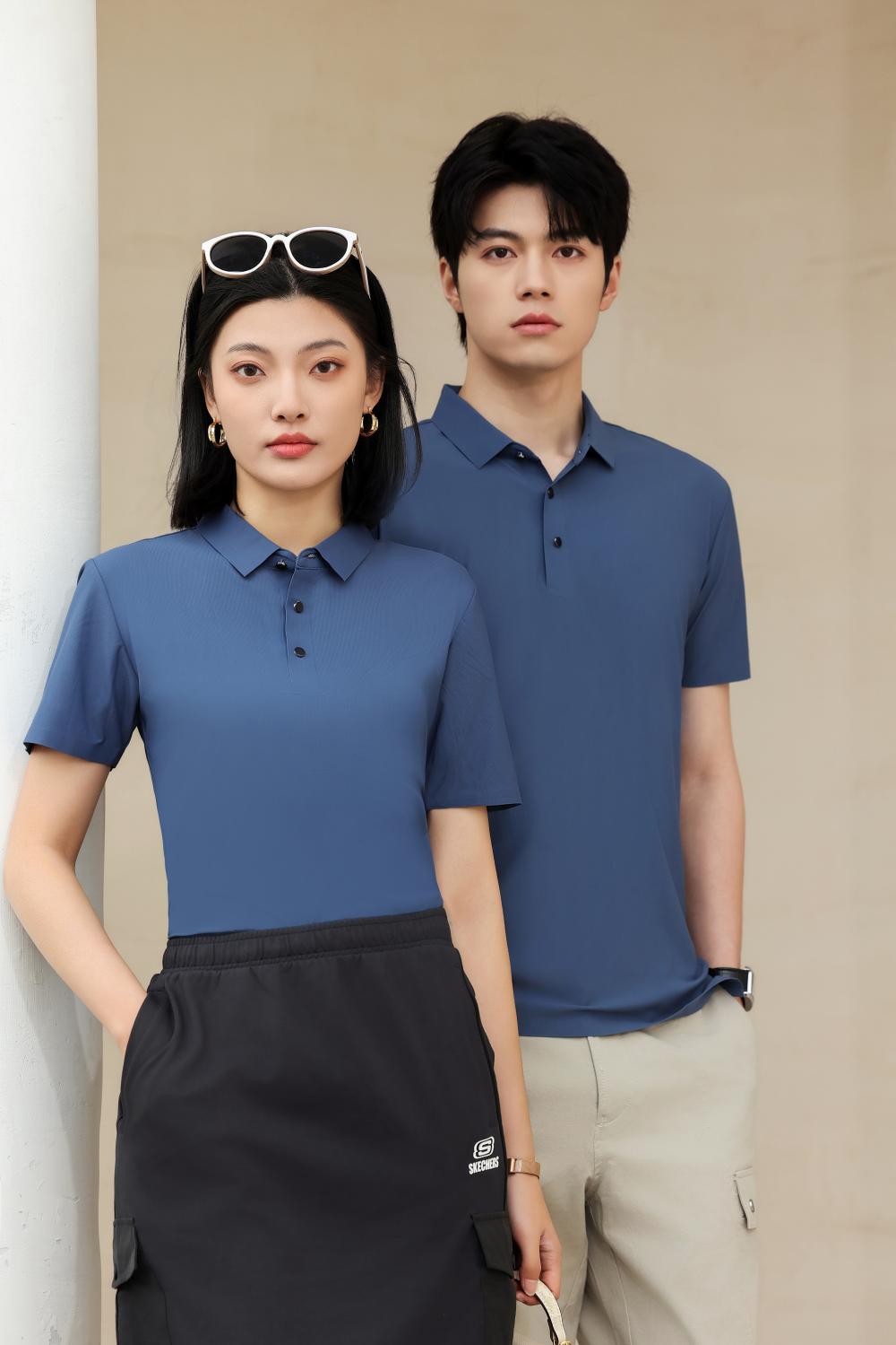 9108 Solonafei Seamless Collar Polo Short Sleeved Collar