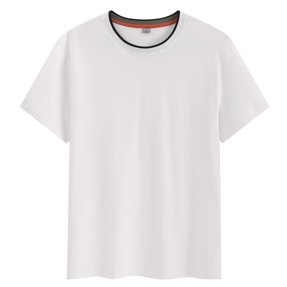 247 (Looking At Dongting Lake) Large Mesh Wide Version Round Neck T-shirt Short Sleeve Round Neck