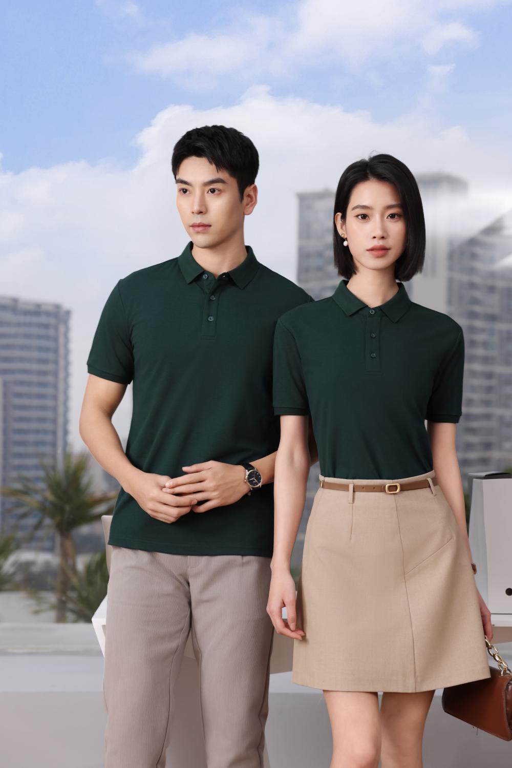 BT6688 Mulberry Silk Solid Color Polo Short Sleeve Collar