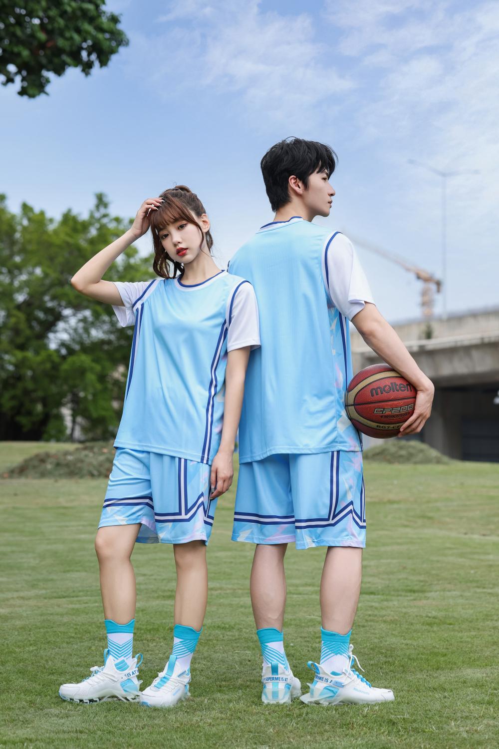 LQ1306 # Short Sleeved Basketball Set Short Sleeved Round Neck