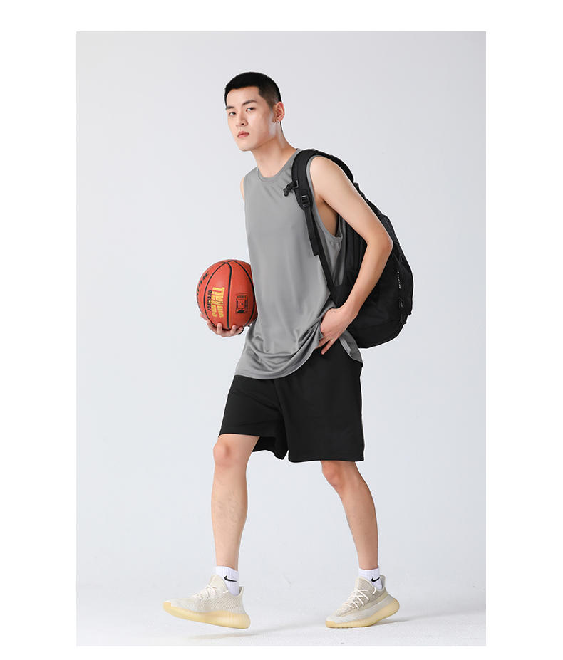 Mens S203- Light Version Sports Casual Hem Slit Camisole Sports Vest