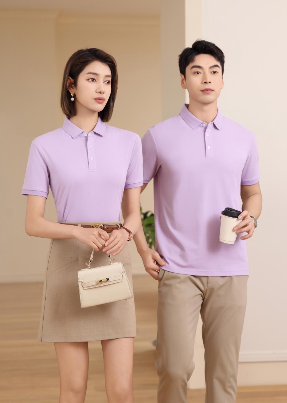 BT6699 Sorona Solid Color Lapel Polo Short Sleeved Lapel