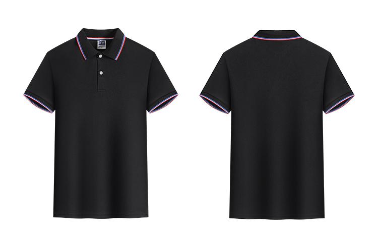 F1092 Tencel Cotton Intercolor Collar Non Pilling Business Polo Short Sleeve Collar