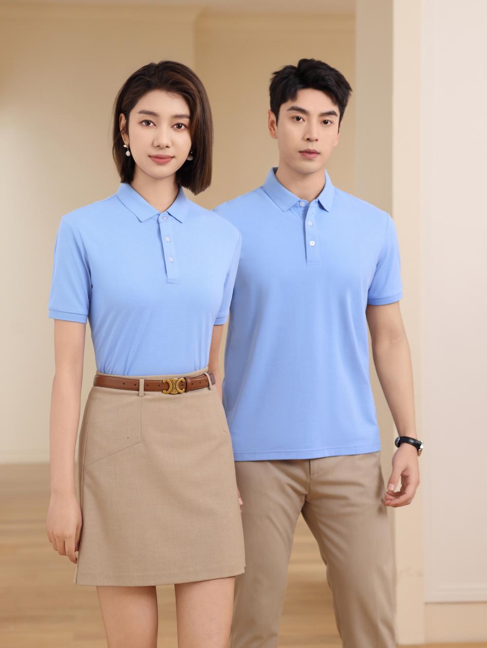 BT6688 Mulberry Silk Solid Color Polo Short Sleeve Collar