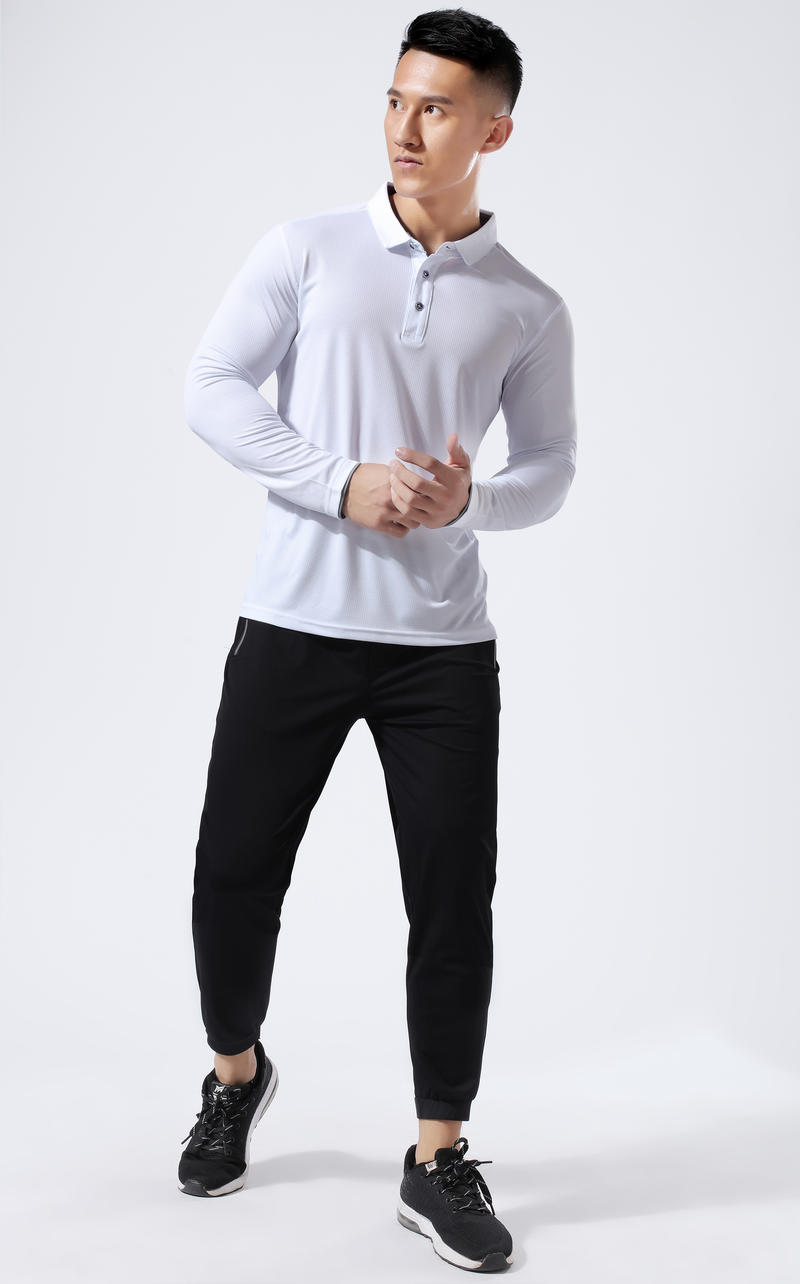 L2191 # Quick Drying Long Sleeved Polo Shirt Polo Long Sleeved Collar