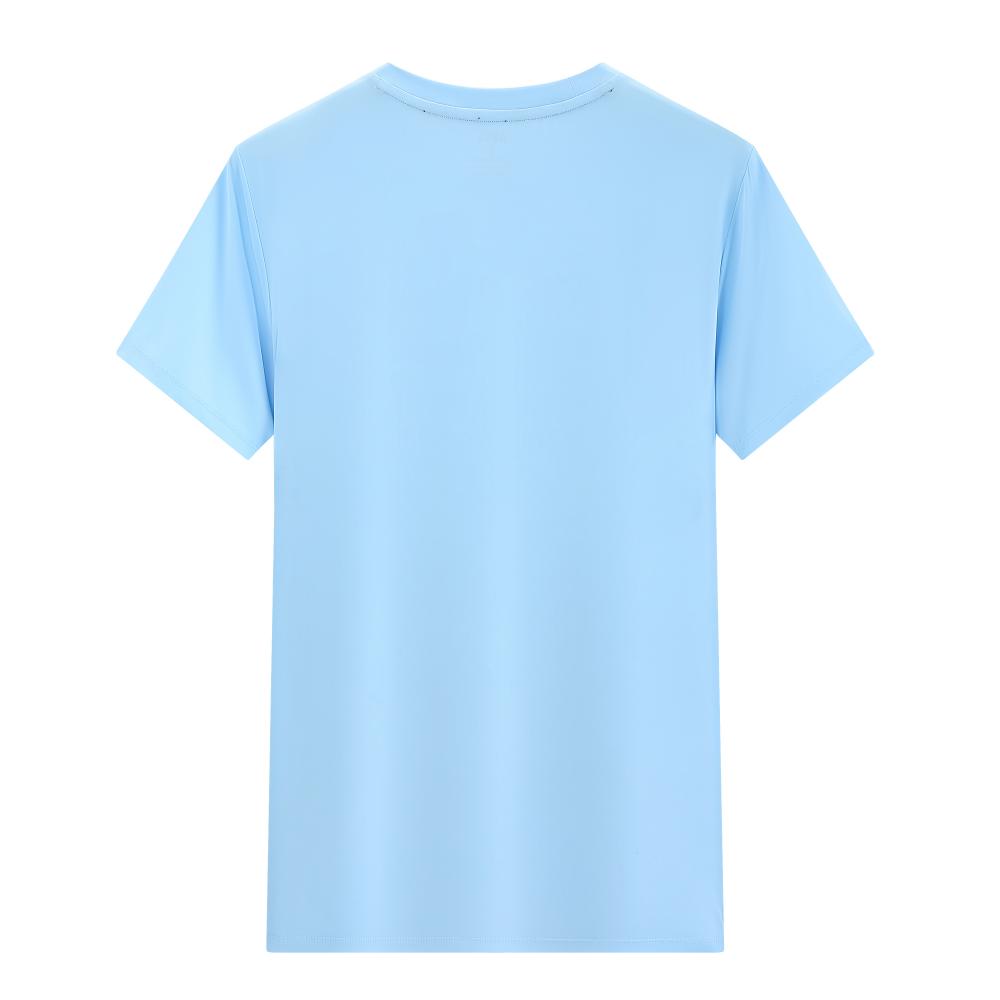 H813 Matte Plain Weave Round Neck T-shirt Short Sleeved Round Neck