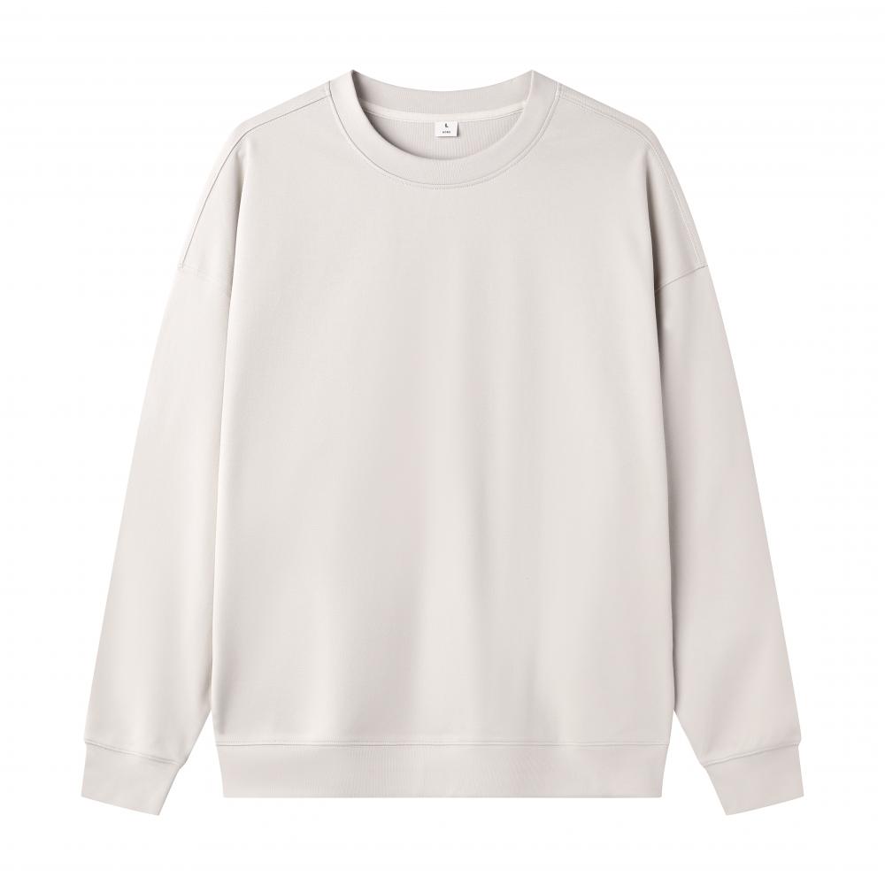 Twill Jacquard Double-sided Small Drop Shoulder Round Neck Sweatshirt 6063#