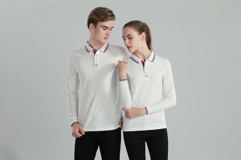 CX 9909A # Three Bar Long Sleeved Lapel Polo