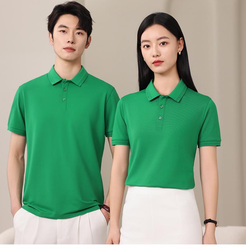 F930-200g Collar Creation Series Jacquard Solid Color Collar Polo Shirt Polo Short Sleeve Collar