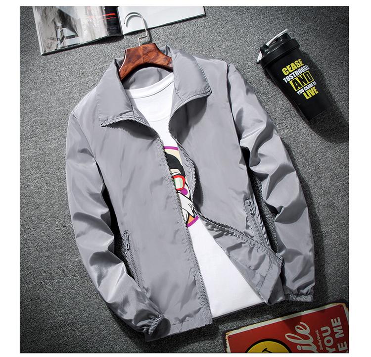 F1618 Stand Collar Single-layer Thin Spring And Autumn Windbreaker Windproof Jacket