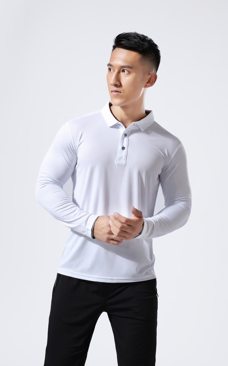 L2191 # Quick Drying Long Sleeved Polo Shirt Polo Long Sleeved Collar