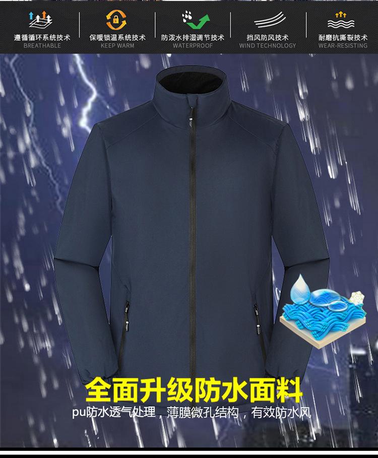 F8811 Single-layer Stand Up Collar With Plush Autumn And Winter Jacket, Thick Version