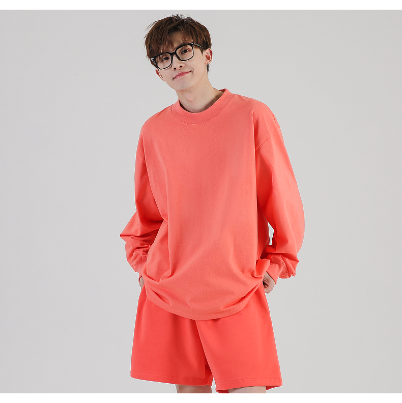 T038 Heavy Duty Wide Thread Long Sleeve T-shirt Long Sleeve Round Neck