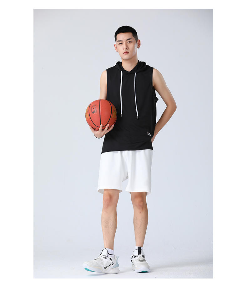 S205 Shoulder Hooded Sports Quick Drying Vest Light Version Sports Vest For Men