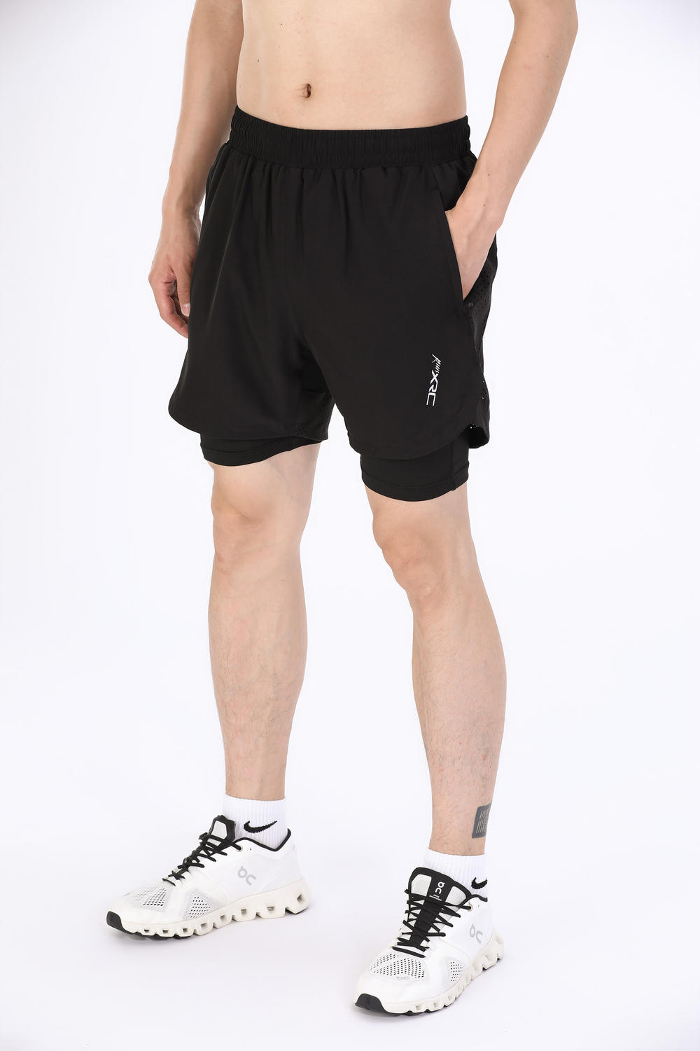 A6013- Double Layer Shorts, Running Pants, Swimming Pants, Three Part Pants For Men