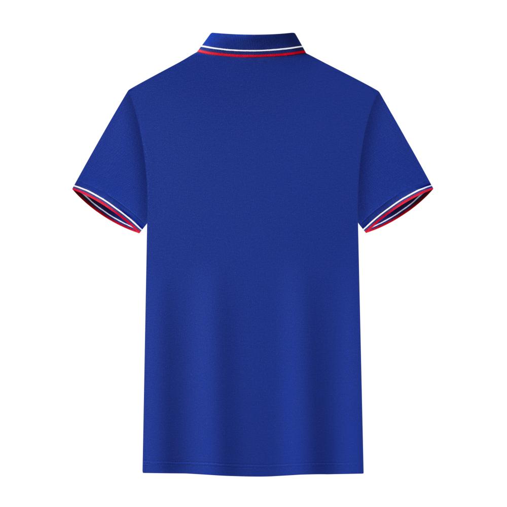 BT6698 Mulberry Silk Intercolor Collar Polo Short Sleeve Collar