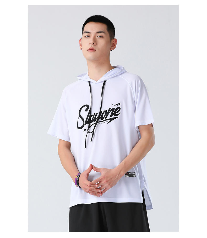 Short Sleeved Hooded Shooting Suit - S202-LOGO T-shirt Short Sleeved Round Neck