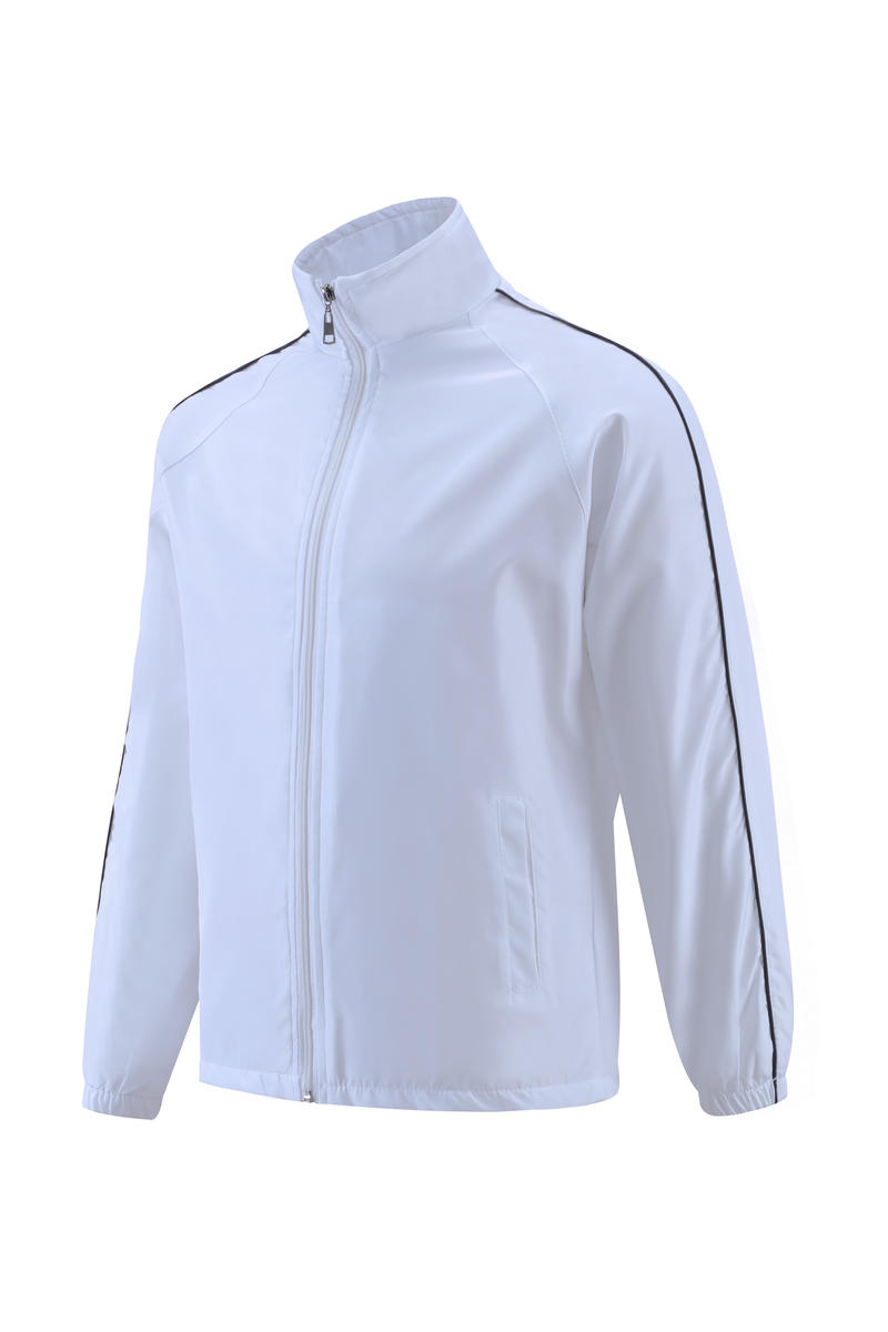 1214 Long Sleeved Windbreaker Jacket With White Border, Double Layered