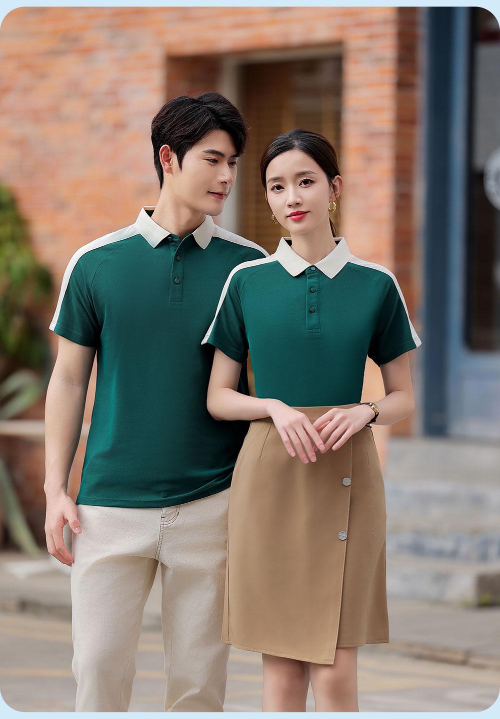 KF9255 # Fashion Polo Shirt Polo Short Sleeve Collar