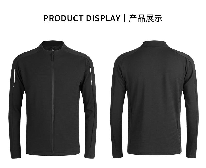 Y0128- Quick Drying Casual Sports Long Sleeved Jacket With Stand Up Collar For Men