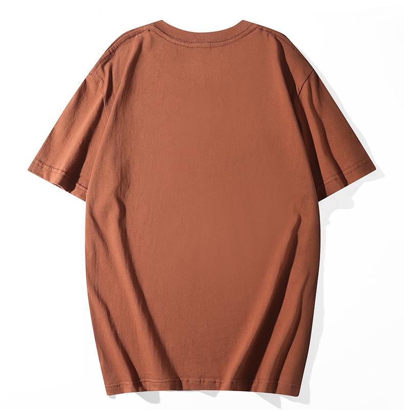 A5004-200g Regular Short Sleeved Round Neck Pure Cotton T-shirt