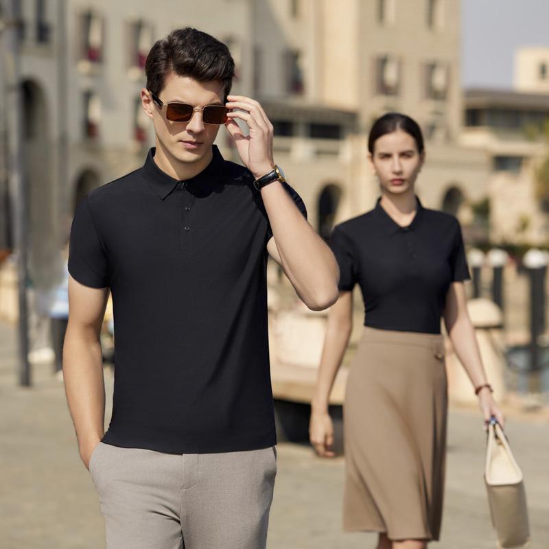 CX161 Seamless Lapel Polo Short Sleeved Lapel