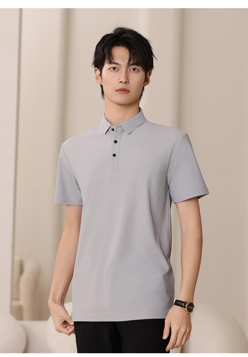 F6809-180g Combed Tencel Nylon Collar Polo Short Sleeved Collar