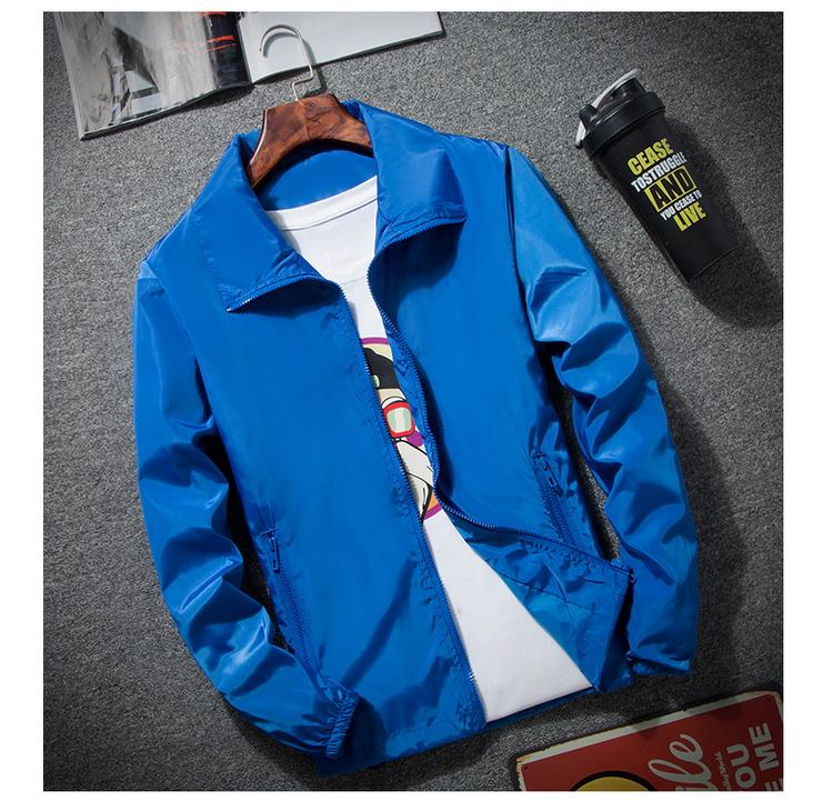 F1618 Stand Collar Single-layer Thin Spring And Autumn Windbreaker Windproof Jacket