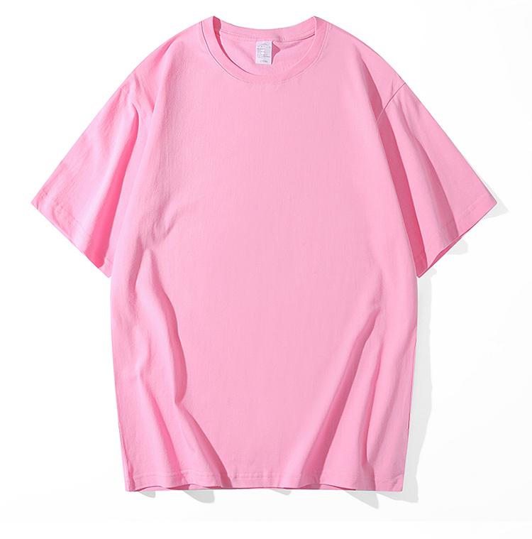 A5018-200g Off Shoulder Short Sleeved Round Neck Pure Cotton T-shirt