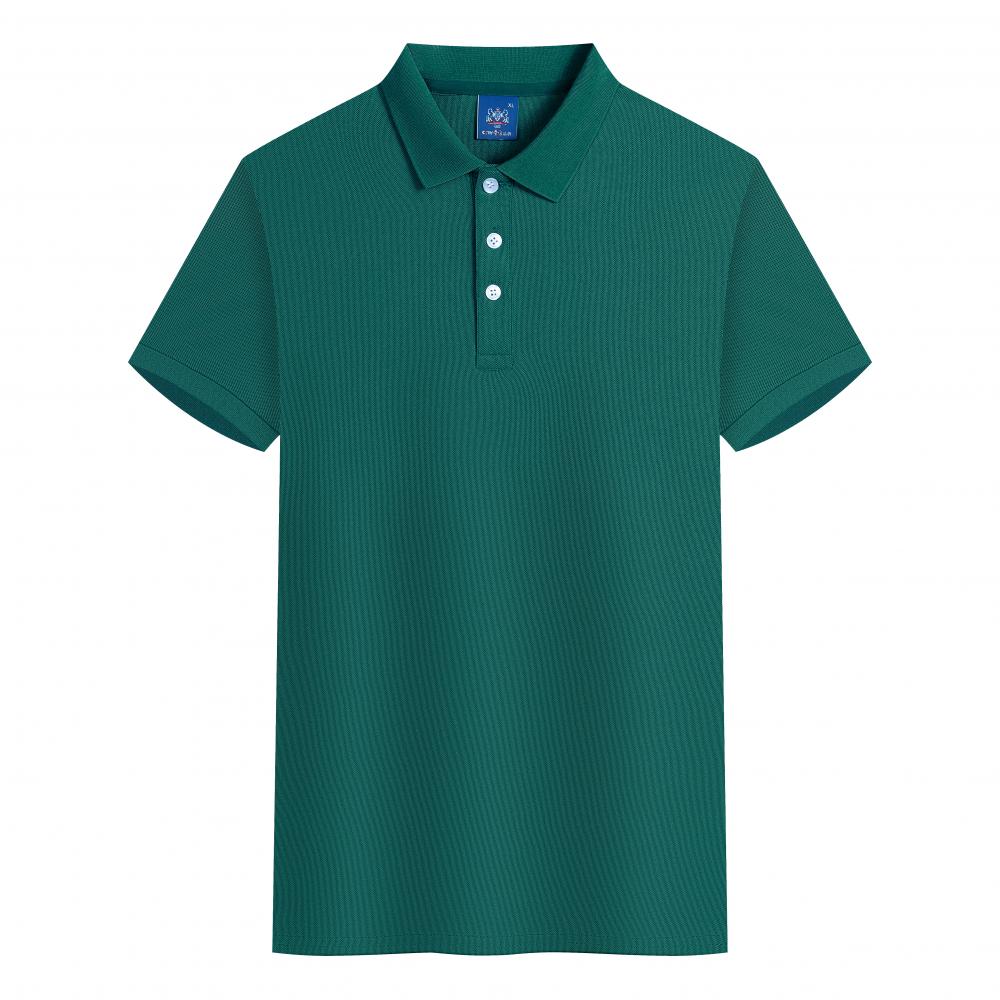 F2011-210g 50% Island Cotton 50% Ice Ion Fiber Solid Color Polo Shirt Polo Short Sleeved Collar