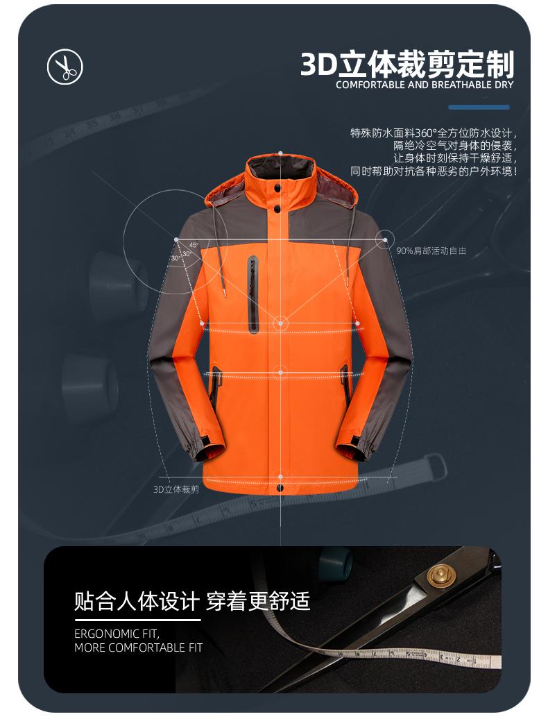 F1033 Single-layer Fleece Warm, Windproof, Waterproof, Men's And Women's Same Style Submachine Jacket, Express Delivery, Takeaway Work Clothes, One-piece Thickened