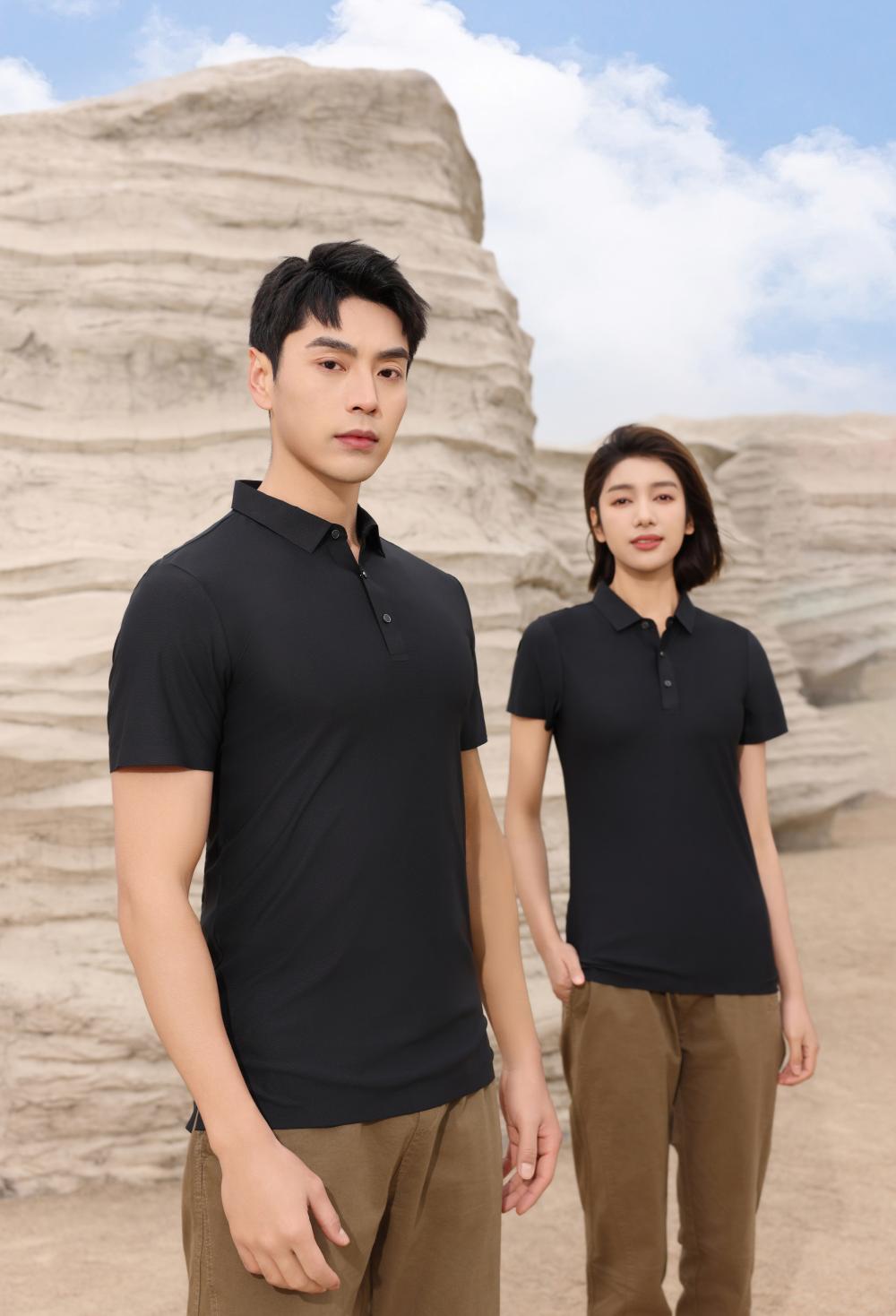 BT6679 High-end Seamless Lapel Polo Short Sleeved Lapel