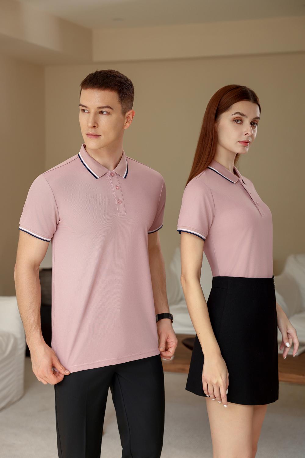 F6208-190 Intergram Color Collar Shake Hands Internet Famous Polo Short Sleeved Lapel