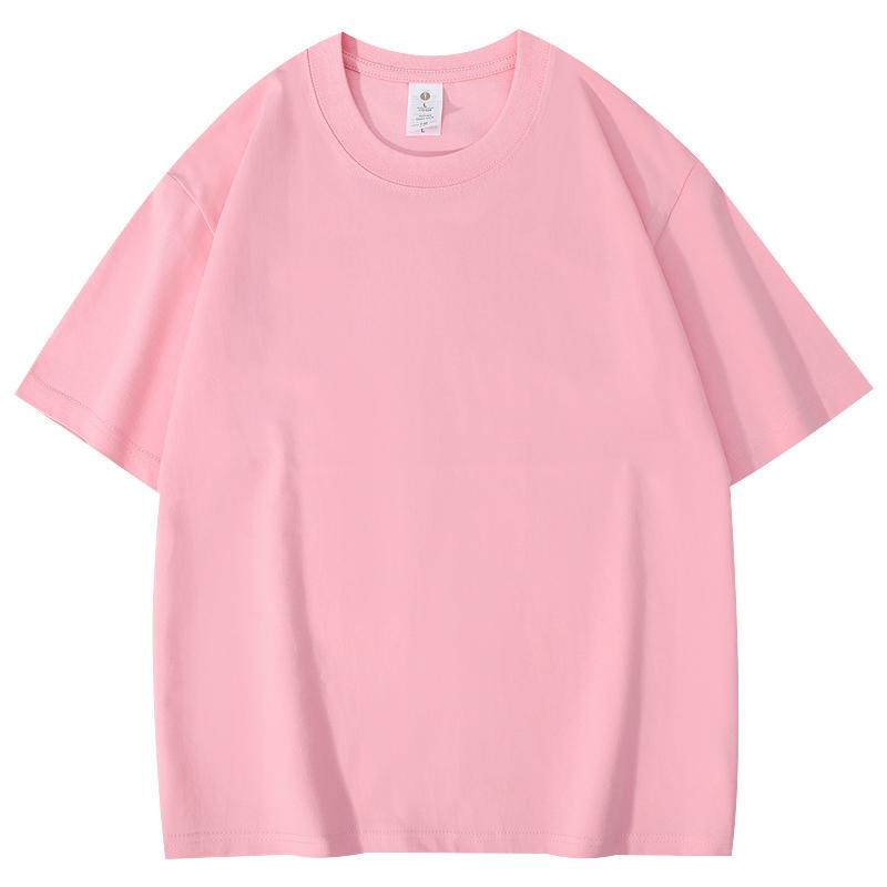 A5039-260g Double Yarn Ice Cool Feel, Heavy Weight, Loose And Slightly Off Shoulder Short Sleeved T-shirt, Short Sleeved Round Neck