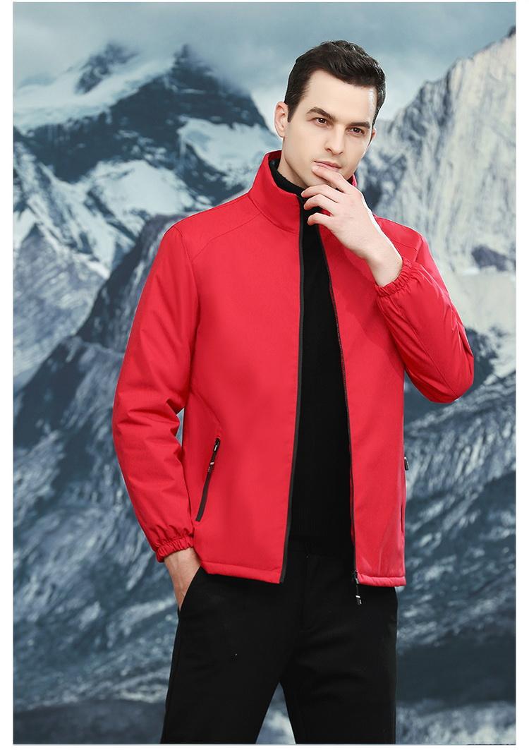 F8811 Single-layer Stand Up Collar With Plush Autumn And Winter Jacket, Thick Version