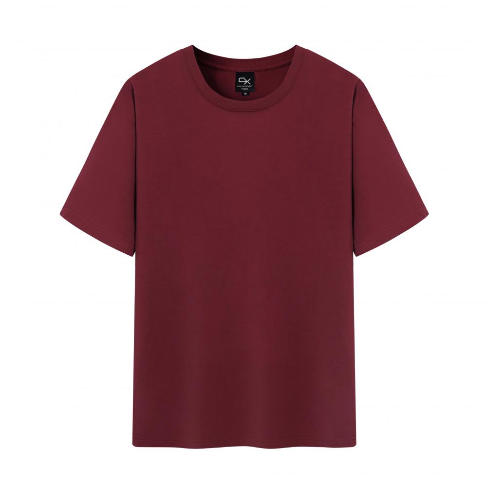 Premium 300g Trendy European Style Off Shoulder Round Neck T-shirt With Short Sleeved Round Neck