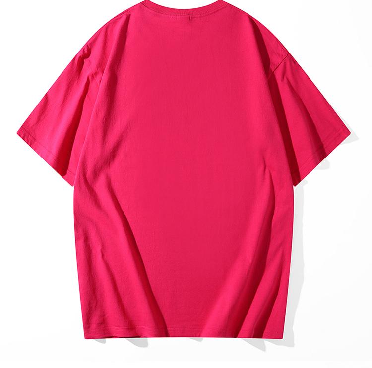 A5018-200g Off Shoulder Short Sleeved Round Neck Pure Cotton T-shirt