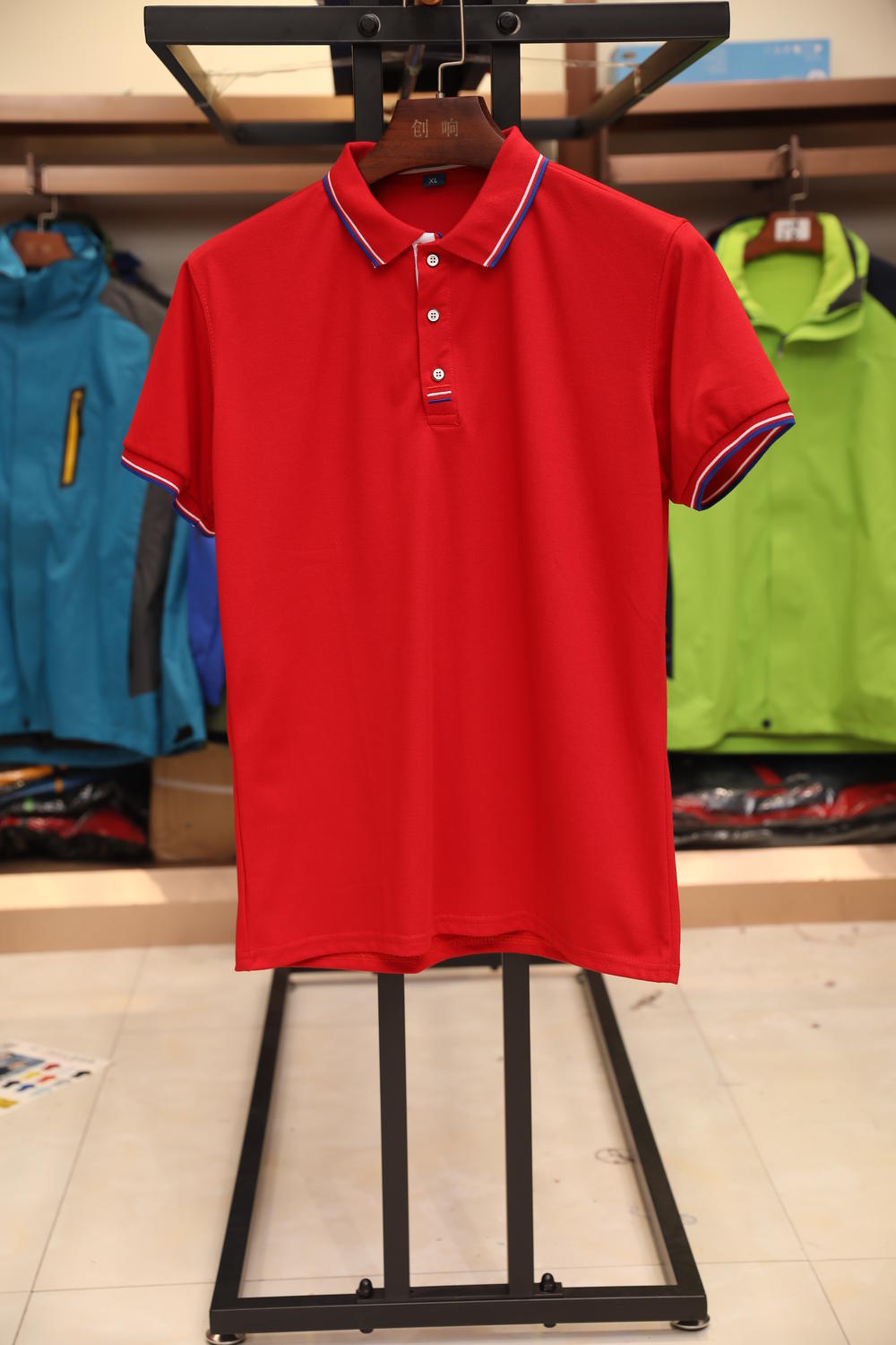 9908A Three Bar (Black Label) Polo Short Sleeve Collar