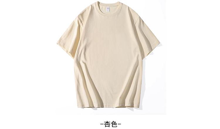 A5019-230g Off Shoulder Short Sleeved Round Neck Pure Cotton T-shirt