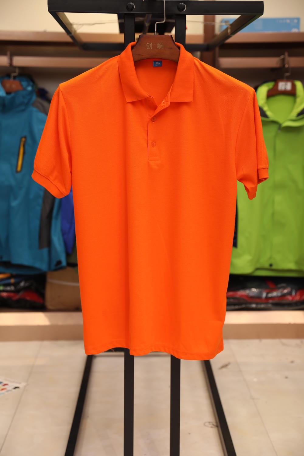 179TBL Solid Color Bead Polo Short Sleeved Lapel