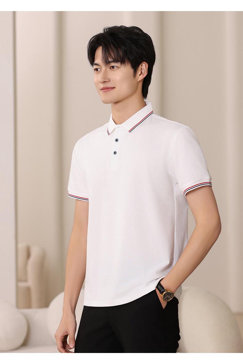 F6808-190g Combed Tencel Cotton T-shirt With Collar, Polo Shirt, Polo Short Sleeved Collar