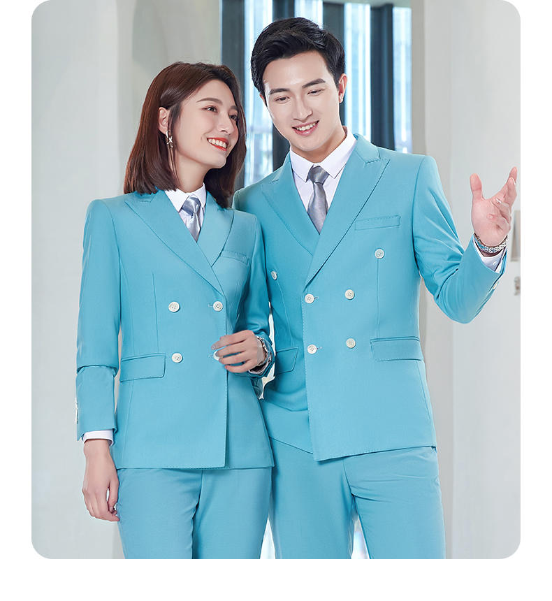 E-5 Style/thick Imitation Wool/double Breasted Suit (8 Colors - Out Of Stock, Customized Upon Order), Black Ample Suit Slim Fit Version