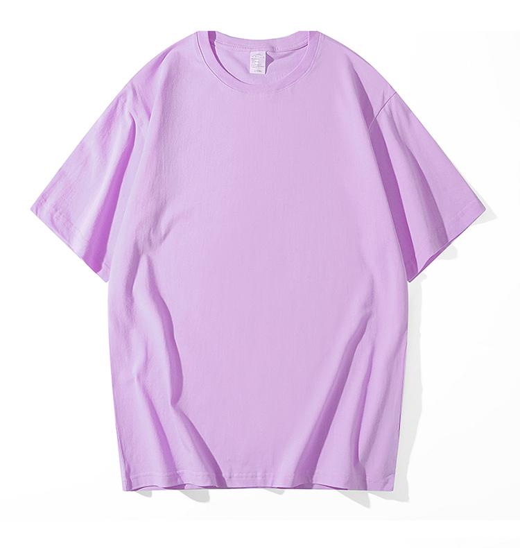 A5018-200g Off Shoulder Short Sleeved Round Neck Pure Cotton T-shirt