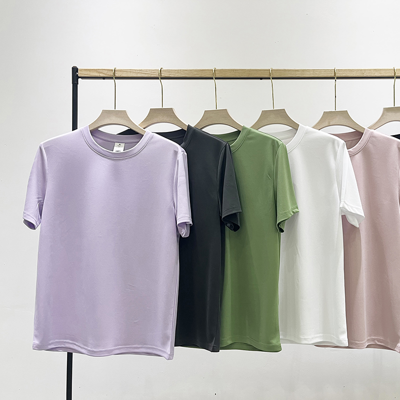 Summer Casual Quick Drying Clothes For Women 1291 # T-shirt Short Sleeved Round Neck